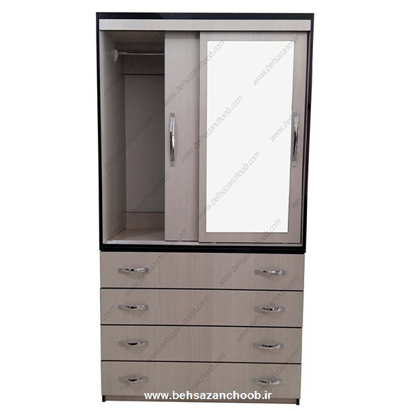 کمد درب ریلی چهار کشو K 108